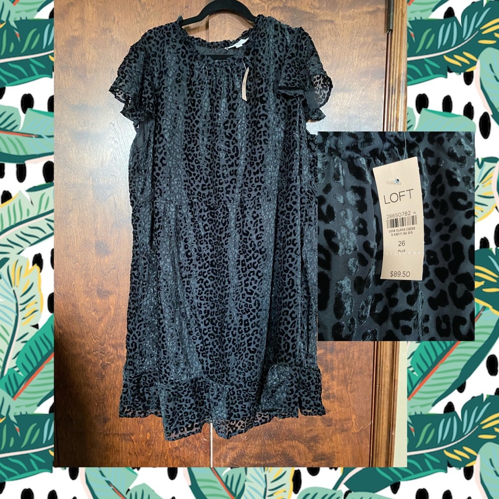 BRAND NEW LOFT leopard dress, size 26 plus size